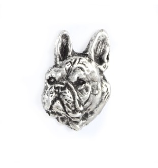 Buldog francuski II pin posrebrzony Art-Dog